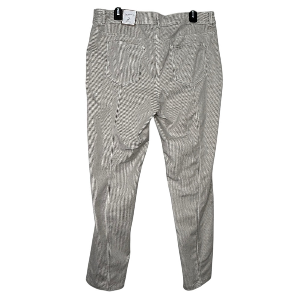 Chico's Pants Striped The Ultimate Fit Flatters Slims Size 2 (12) NEW - Picture 4 of 16